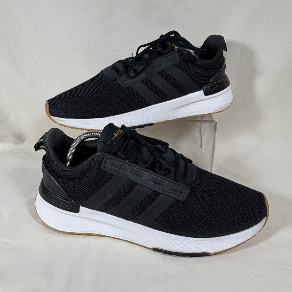 adidas Men's Racer Tr21 Cloudfoam Super Blk/Blk//Gum Running Shoe SZ 11